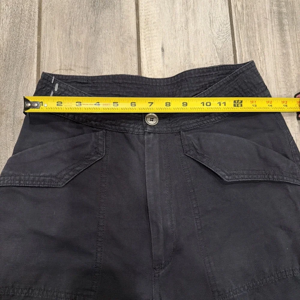 Zara SRPLS Women Cargo Crop Button Pants Black XS